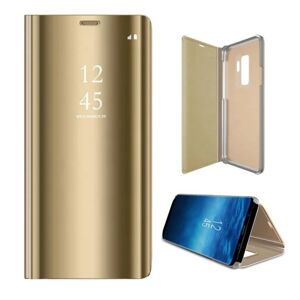 TechSolz Xiaomi Redmi 9 - Smart Clear View-etui - Guld Gold