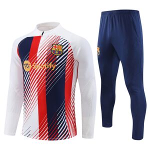 Sæson 2324 Barcelona Royal M Arsenal Langærmet Halv Træningsdragt Voksen Fodbold Uniform Træningsdragt Langærmet dragt white-1 16