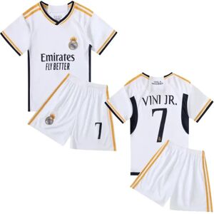 VINI JR No.7 Jerseysæt Real Madrid Træningsskjortedragt til børn Drenge sæson 2023-24 Size 14