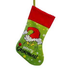 Dragt Julestrømper Grinch Grøn Pels Monster Gavetaske Super Blød Juleophæng Grinch Light Green Socks