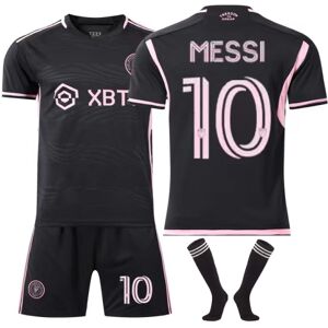 Major League Soccer Messi No.10 Miami International Trøje Hjemme Ude Fodboldtrøjesæt til voksne børn Away Kids 18(100-110cm)