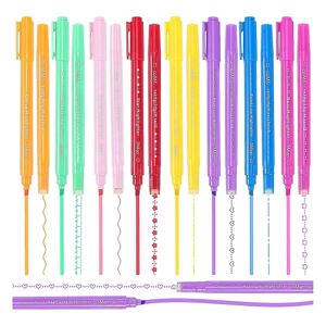16 highlightere pennesæt, dobbelte spidsmarkører med 8 forskellige kurver til farvning, highlightere