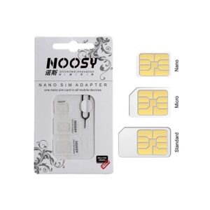 ExpressVaruhuset 3-PACK Universal Sim-kortadapter   Nano/Mikro/Standard SIM White