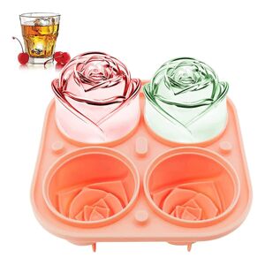 Rose Ice Cube Forme, Silikone rund terning blomsterform