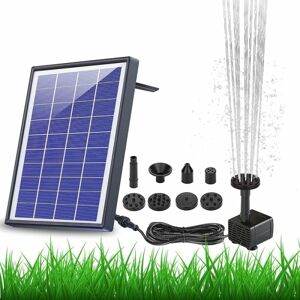 6,5W Solar Fountain Pumpe Indbygget 1500mAh batteri, Solar Flydende Fountain