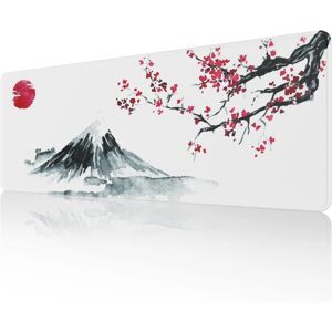 Japansk Cherry Blossom White Mouse Pad (31,5 × 11,8 × 0,12 tommer)