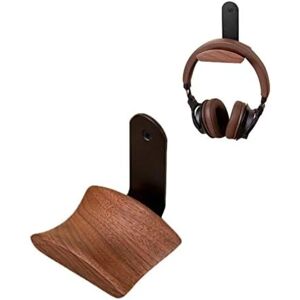 unbranded Hovedtelefonstativ, hovedtelefonstativ, vægmonteret hovedtelefonholder til hovedtelefoner til lyd, studie og pc-spil (valnød)