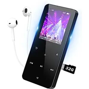 YANGFEIYU MP3-afspiller med Bluetooth 5.0 til op til 30 timers musikafspilning. Bærbar digital musik uden tab