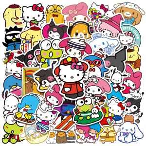 50/100 stk Sanrio Cartoon Kawaii My Melody Kuromi Stickers til Scrapbooking Laptop Kuffert Vandtæt Sticker Decal Kid Legetøj 100PCS Sanrio
