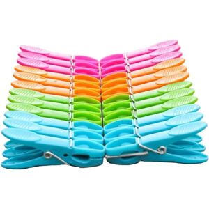 (24 Pack)Farverige plastik tøjklemmer