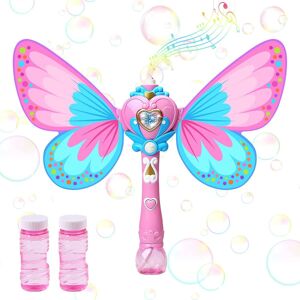 Northix Maskine til sæbebobler - sommerfugl Pink