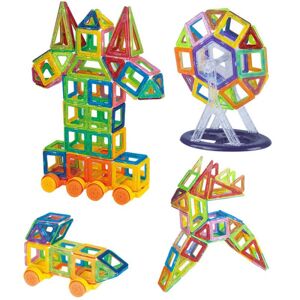 Northix Byggedele til børnelege - en perfekt gave til børn (124 stk) Multicolor