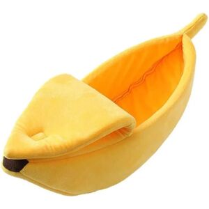 Northix Bananformet kattekurv Yellow