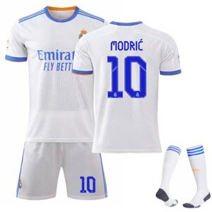 JIUSAIRUI Børn / Voksen 21 22 World Cup Real Madrid Hjemmetrøje fodboldsæt Modric-10 xl#