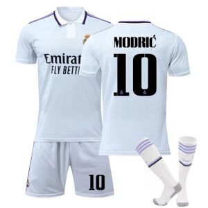 JIUSAIRUI Børne-/voksen-VM Real Madrid hjemmefodboldtrøjesæt Modric-10 #m