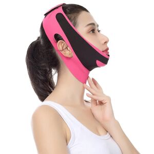 JIUSAIRUI Elastisk ansigtsslankende bandage V Line Face Shaper black+pink 60*12cm