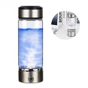 Rich Hydrogen Water Flaska Elektrolytisk Water Cup Lonizer Generator Silver