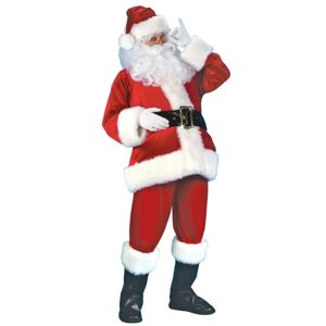 Julemandskostume 7 STK Jul komplet påklædningstøj til voksen cosplay julemandsdragt plus santa l(160-178cm)