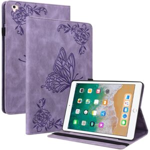 Apple Læderetui til iPad 9.7 6. generation (2018) Butterflies Purple