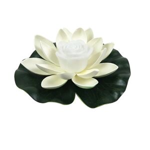 18/28 cm falsk Lotus Flower Led swimmingpool Havedam flydende blomsterlampe Jikaix White 28cm
