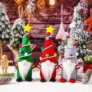 Hat Julenisser Plys håndlavet svensk Tomte Santa Skandinavisk figur(et stykke, tilfældig) Gray