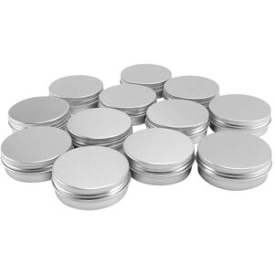 12 x 50 ml aluminium make-up gryder 50 ml kapacitet Tomme små kosmetik/stearinlys/ dåseglas