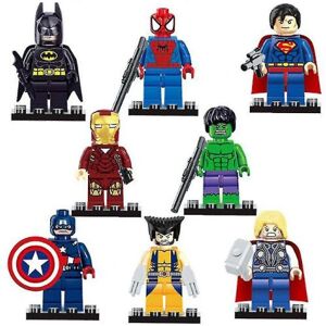 DAO 8 stk/sæt Superhelte Minifigurer Byggeklods Minifigur Samlet Legetøjssæt Fans Fødselsdagsgaver-xh Db