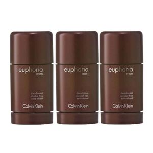 3-pack Calvin Klein Euphoria For Men Deostick 75ml Brown