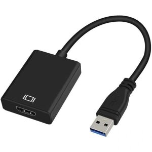 2 stk USB 3.0 til HDMI-adapter, USB 3.0/2.0 til HDMI-konverter 1080