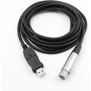 AGPtek 3M USB han til XLR hun mikrofon USB MIC Link kabel Ny