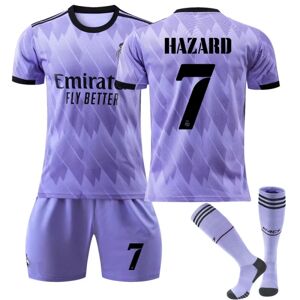 Ny sæson 2022-2023 Real Madrid fodboldtrøje fodbolddragter HAZARD 7 Kids 28(150-160CM)