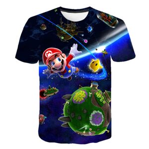 Super Mario 3D-printet T-shirt til børn Drenge Toppe B 140CM
