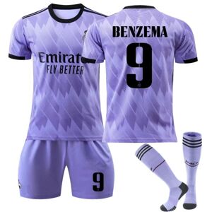 Ny sæson 2022-2023 Real Madrid fodboldtrøje fodbolddragter BENZEMA 9 S