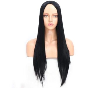 INF Paryk med langt glat hår syntetisk 65 cm Sort