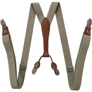 INF 4 Clips Elastisk Suspender Kaki