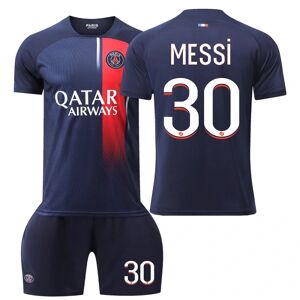 BEMS sporting goods home 23-24 Paris hjemmefodboldtrøje nr. 30 Messi 7 Mbappe 10 Neymar 99 Donnarumma New Jersey toppe og bukser 16 NO.30