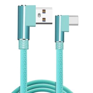 Global 2.4A Flettet kabel - 3 meter Blue one size