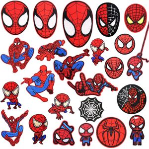 24 stykker Spiderman Iron-on Patches, Broderi Iron-on Patch DIY