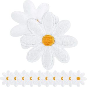 40 Pièces Patch de Fleur de Marguerite Patchs d’Appliques de Vê