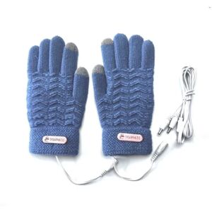 USB-opvarmede handsker til mænd og kvinder (denimblå), Winter Touch Scr