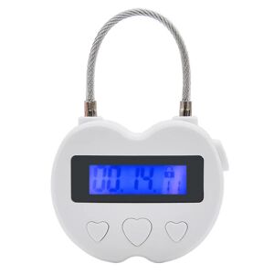 Time lock LCD display Time lock multifunktion elektronisk rejsetimer, vandtæt USB genopladelig white