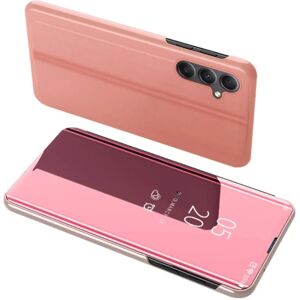 SKALO Samsung A34 5G Clear View Mirror Etui - Rosa guld Pink gold