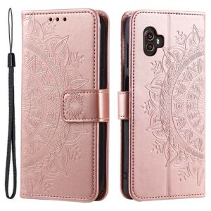 SKALO Samsung Xcover6 Pro 5G Mandala Flip Cover - Rosa guld Pink gold