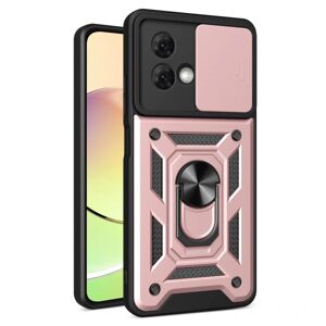 SKALO Motorola Moto G84 5G Armor Hybrid Magnet Ring Camera Slide Pink gold