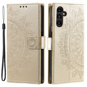 SKALO Samsung A34 5G Mandala Flip Cover - Guld Gold