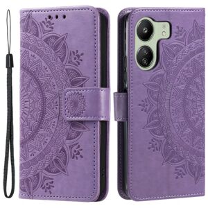 SKALO Xiaomi Redmi 13C 4G Mandala Flip Cover - Lilla Purple