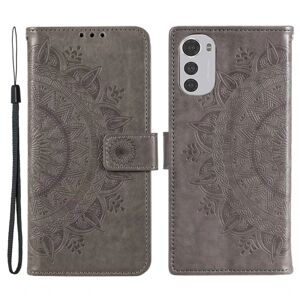 SKALO Motorola Moto E32/E32s Mandala Flip Cover - Grå Grey