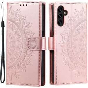 SKALO Samsung A13 5G Mandala Flip Cover - Rosa guld Pink gold