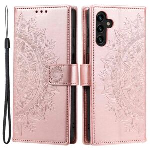 SKALO Samsung A54 5G Mandala Flip Cover - Rosa guld Pink gold