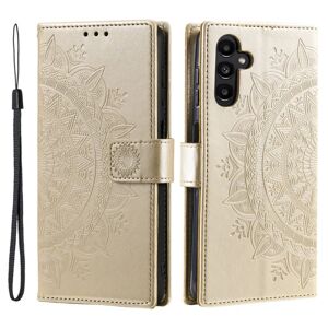 SKALO Samsung A25 5G Mandala Flip Cover - Guld Gold
